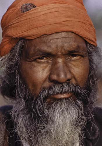 Man in Headgear, India