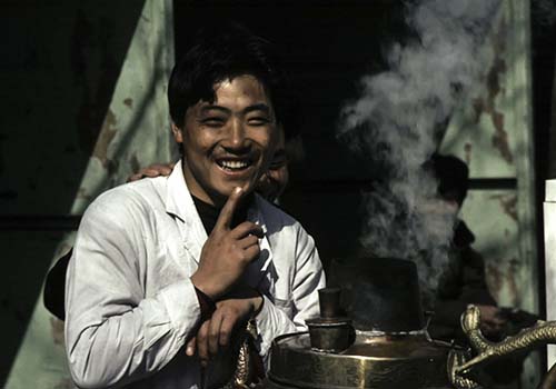 Man Cooking, Guizhou Province, China