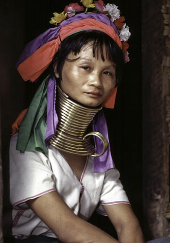 Long Neck Red Karen Woman, Mynamar (Burma)