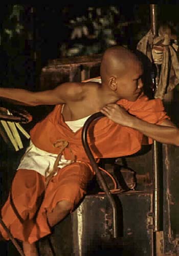 Monk in Training, Monastery, Myanmar (Burma)